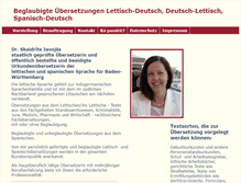 Tablet Screenshot of lettischdirekt.de